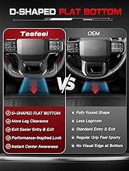 TESFEEL Carbon Fiber Heated Steering Wheel for F150