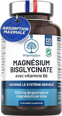 Magnésium Bisglycinate 1500 mg + Vitamine B6 - Sommeil, Stress, Fatigue