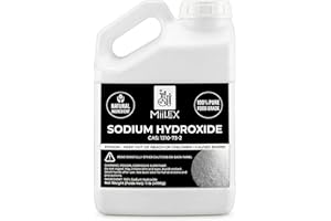 11LB/5KG Food Grade Sodium Hydroxide - (4990g) Made in Canada - 100% Pure Caustic Soda, Lye for Soap Making, Kosher Certified