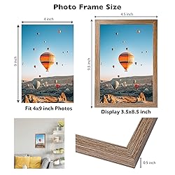 JCJMY 4x9 Picture Frame Rustic Brown for Wall