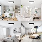 Defurhome 24W LED Ceiling Light 5000K IP54 Square Black 30cm view 8