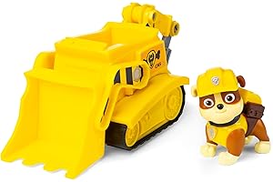 PAW Patrol, Rubble’s Bulldozer, Toy Vehicle with Collectible Action Figure, Sustainably Minded Kids Toys for Boys & Girls Ages 3 and Up