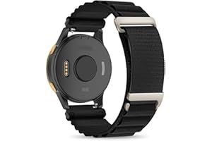 Koazon Alpine Loop Nylon 22mm Watch Bands Compatible with Garmin Vivoactive 4/Venu 2/3,Soft Breathable Adjustable with C-Hook Sports Strap for Forerunner 265/255/255 Music Men Women