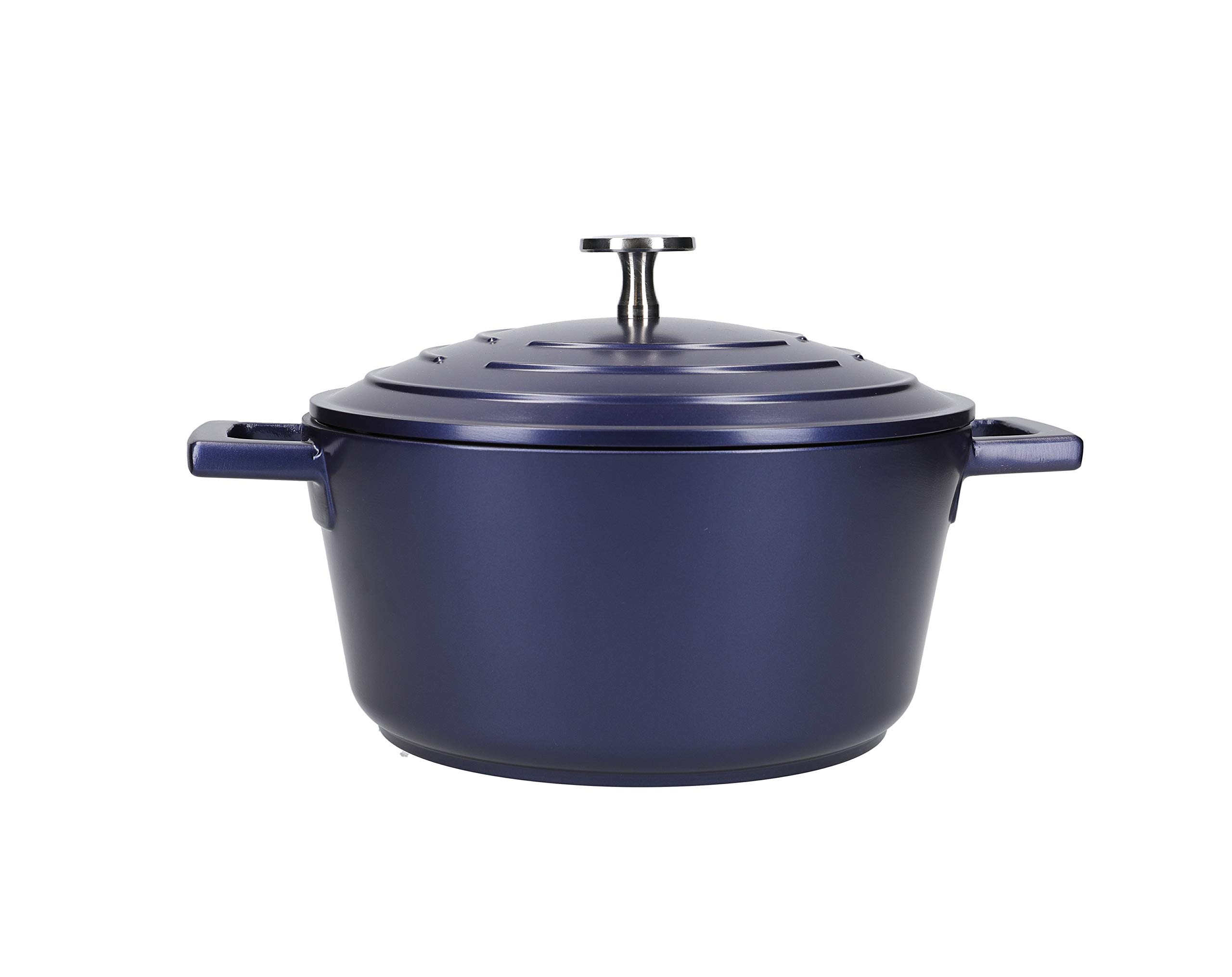 MasterClass Cast Aluminium Casserole Dish, Blue, 20cm/2.5Litre, Gift Boxed