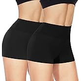NexiEpoch 2 Pack Biker Shorts for Women - 3"/5" Booty Volleyball High Waisted Black Spandex Shorts for Yoga Dance Workout