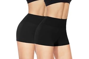 NexiEpoch 2 Pack Biker Shorts for Women - 3"/5"/8" Booty Volleyball High Waisted Black Spandex Shorts for Yoga Dance Workout