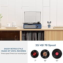 Vinyl Record Player with 2 Stereo Speakers