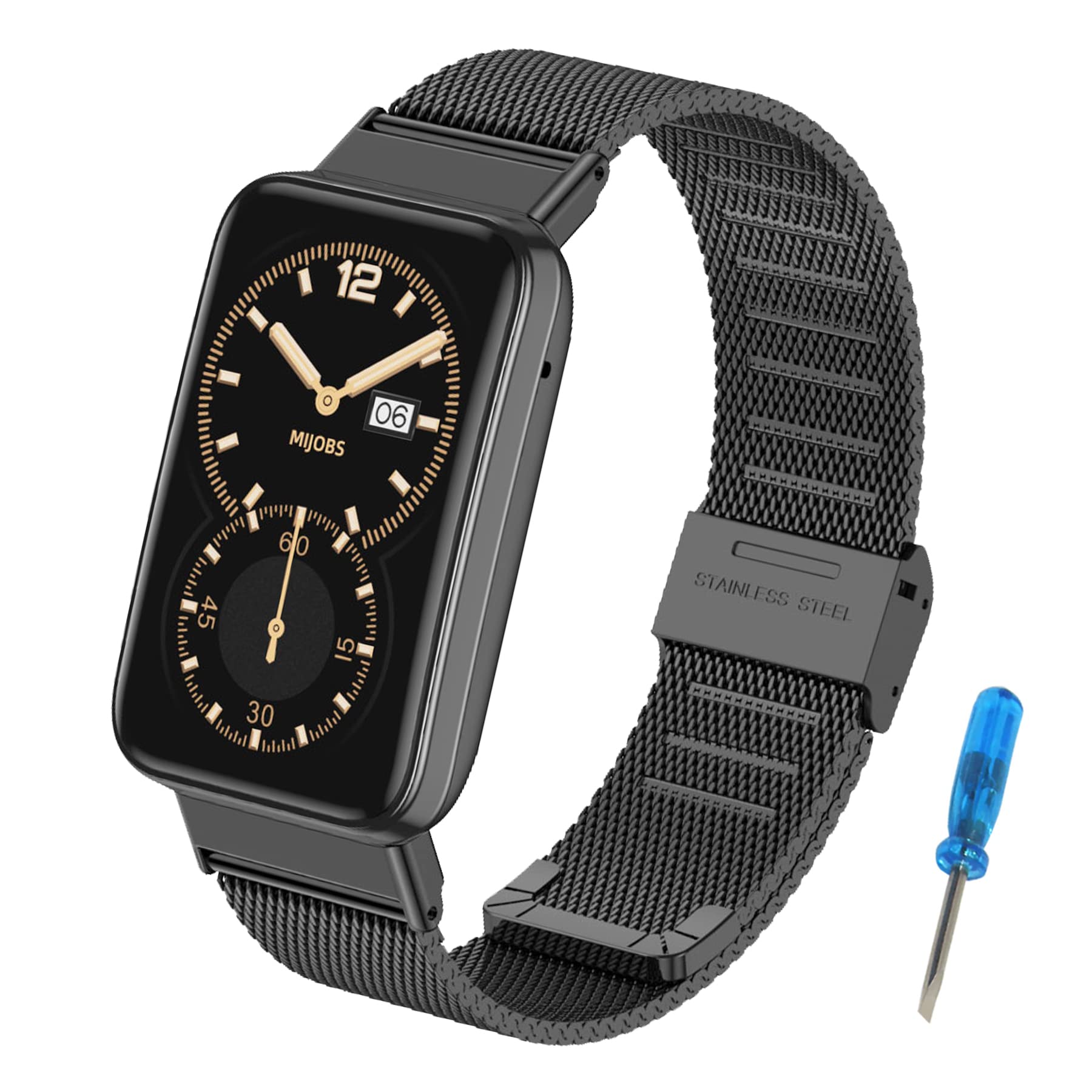 BDIG Compatible Strap for Xiaomi Watch Band 7 Pro Metal Straps, Stainless Steel Replacement Bracelet Adjustable Buckle Strap for Xiaomi Mi Band 7 Pro (Watch not included)