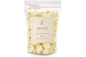 KIDU K Chocolate Melting Wafers Bulk Perfect For Dipping, Deserts, Baking And More (1 Pound, White)