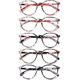 SIGVAN Women's Reading Glasses Blue Light Blocking Spring Hinge Stylish Pattern Print Readers for Women