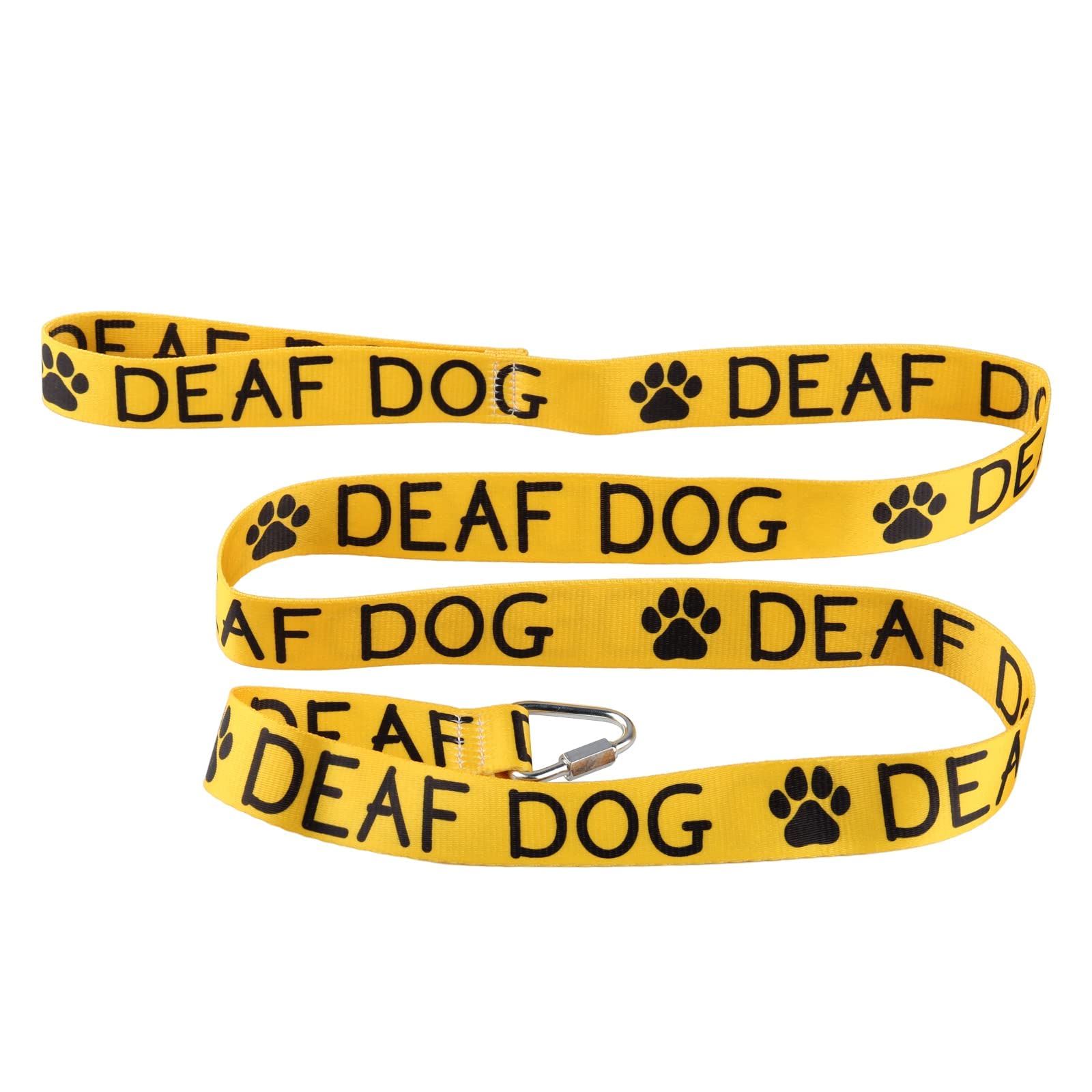 LEVLO Hearing Impairment Dog Leash - Deaf Dog, Cat, 59 Inches, Yellow