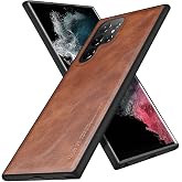 X-level PU Leather Case for Samsung Galaxy S22 Ultra, Non-Slip, Slim, Brown | Premium PU leather case with soft bumper, hard back, slim fit, non-slip grip and anti-fingerprint finish.