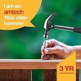 Amtech Claw Hammer 16oz Durable Drop Forged Head Non-Slip Grip Lightweight view 4