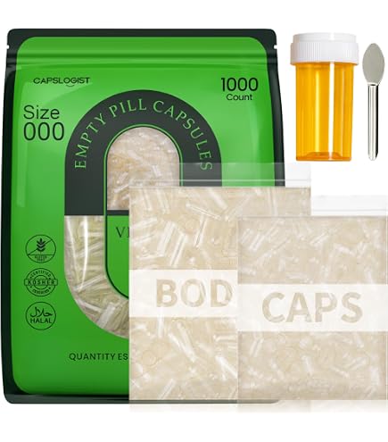 Amazon.com: 000 Capsules Separated 1000 Count, Premium Vegan Empty