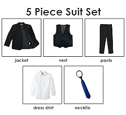 Spring Notion Boys' Formal Dress Suit Set 20 Black