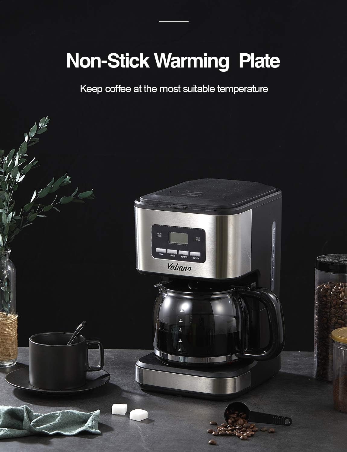 Yabano Coffee Maker, Filter Coffee Machine with Timer, 1.5L Programmable Drip Coffee Maker - Image 5