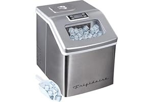 FRIGIDAIRE EFIC452-SS 40 Lbs Extra Large Clear Maker, Stainless Steel, Makes Square Ice