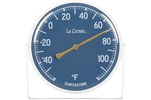 LA CROSSE TECHNOLOGY La Crosse 104-1512BL-TBP 5 inch Blue Dial Bracket Thermometer