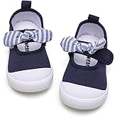 GENGASUN Toddler Girl's Canvas Sneakers Bowknot Mary Jane Flat Shoes for Kids School Uniform Shoes Dress Shoes…