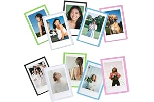 10 Pack Magnetic Photo Frames, 2x3 inch Colorful Mini Picture Frames for Polaroid Fujifilm Instax Mini film & Wallet Size Pho