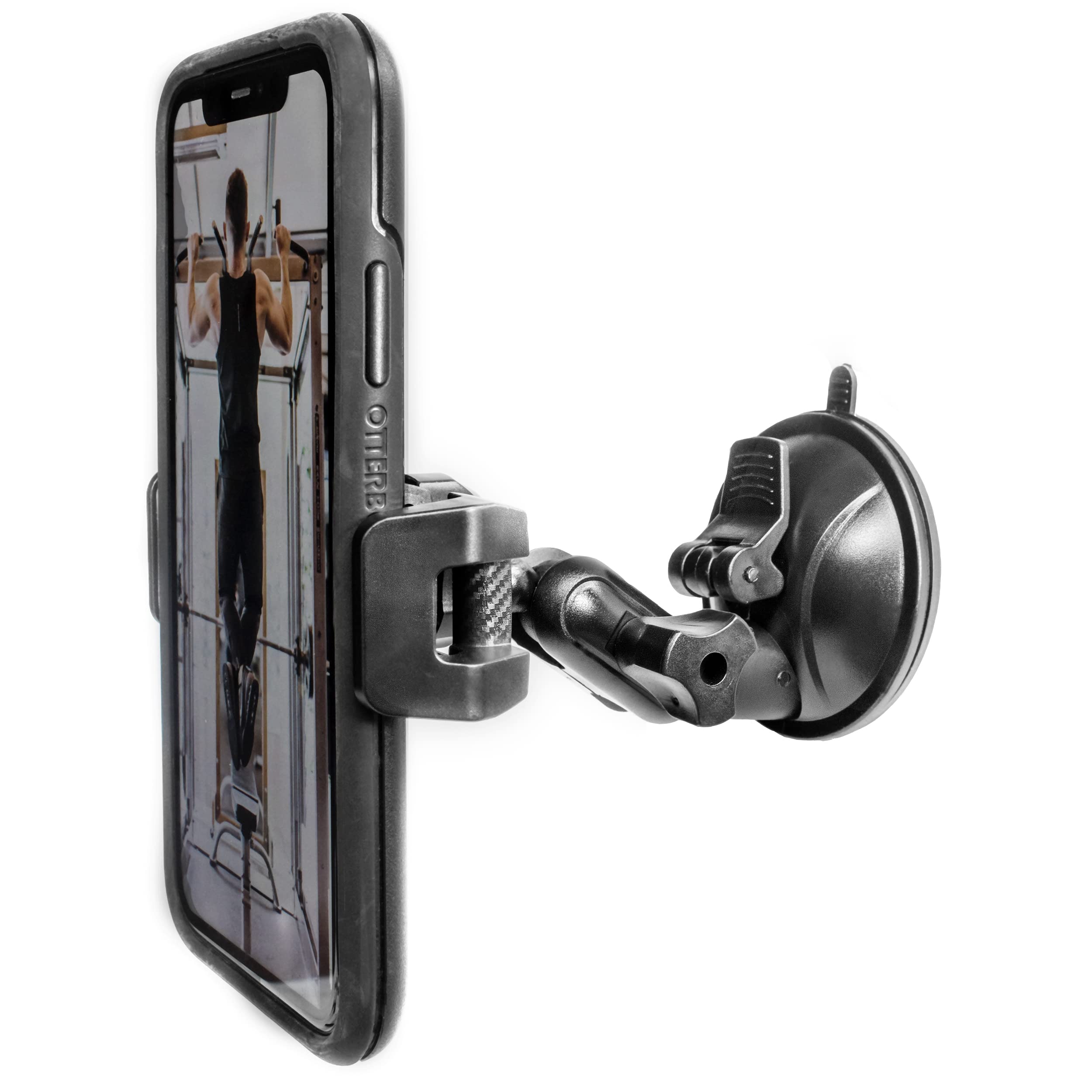 Photo 1 of Universal Mirror Shower Phone Holder, Multi-Directional Dual 360 Degree Rotating Suction Cup Phone Wall Mount stand, Tiktok Youtube Vlog Video Recording Kit, airplane travel essentials accessories