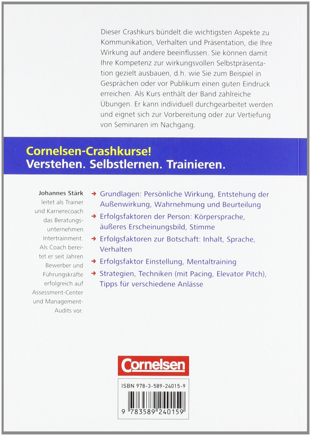 Selbstprasentation Crashkurs Stark Johannes Amazon De Bucher
