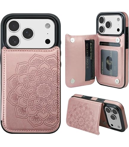 MMHUO Funda para iPhone 14 Pro con tarjetero, funda magnética con tapa