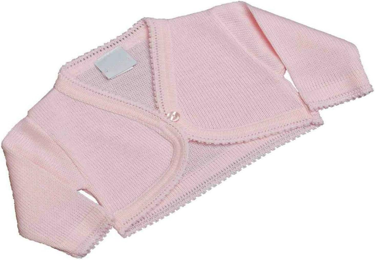 Baby Girls Knitted Bolero Cardigan by Dandelion (3-6 Months, Pink)