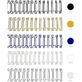 Rayson Wire Binding Spines, 5/8" 3:1 Pitch, 32-Loop, Multicolor, 50 Pack | Includes black, gold, blue, white and silver; choose 5/8" size for thicker documents with 3:1 pitch binders.