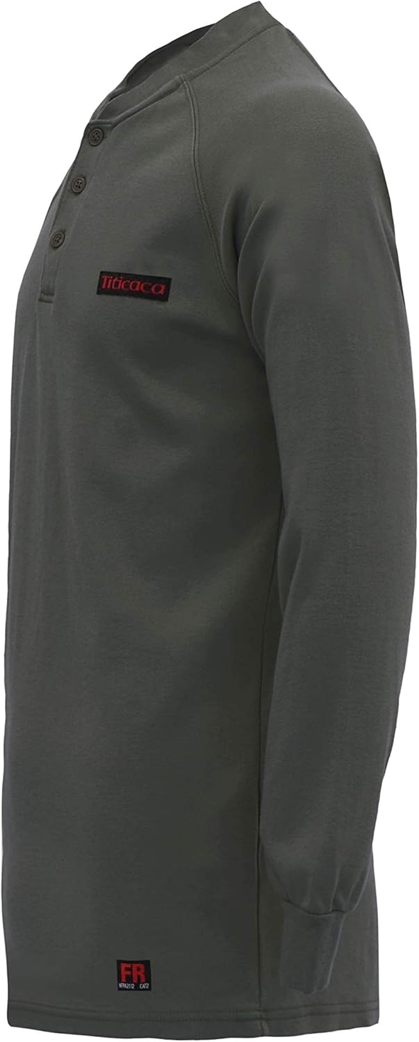 Titicaca FR Shirts Flame Resistant T Shirts 100% Cotton Men's Pre-Washed Fire Retardant T-Shirts: Clothing