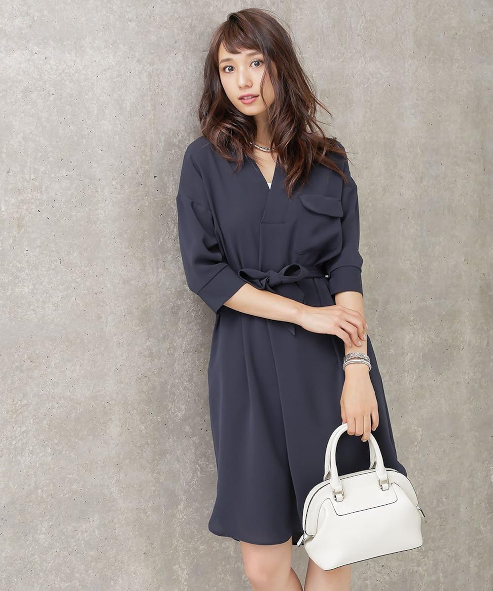 Amazon Co Jp ナノ ユニバース Nano Universe トレンチ風op F ネイビー W 服 ファッション小物