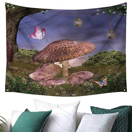 Amazon Com Mushroom Wall Hanging Tapestries Enchanted