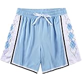 BOOMLEMON Mens Graphic Print Mesh Shorts Casual Streetwear Shorts Summer Running Basketball Short Pants