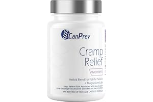 CanPrev Cramp Relief Women, 120 Vegan Capsules 30-Day Supply - Relieves Muscle Spasms, & Pain Associated With Menstruation - 