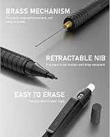 Nicpro MP1000 0.5mm Mechanical Pencil Set with Case, 3 Metal Bodies, 480 HB view 8