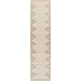 Hauteloom Eris Outdoor Runner - Porch Patio Carpet - No Pile - Waterproof - Geometric - Brown, Cream, Beige - 2'7" x 12'