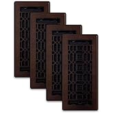 Decor Grates (4-Pack) NGH410-RB New Gothic Floor Register, 4x10 Inches, Rubbed Bronze Finish