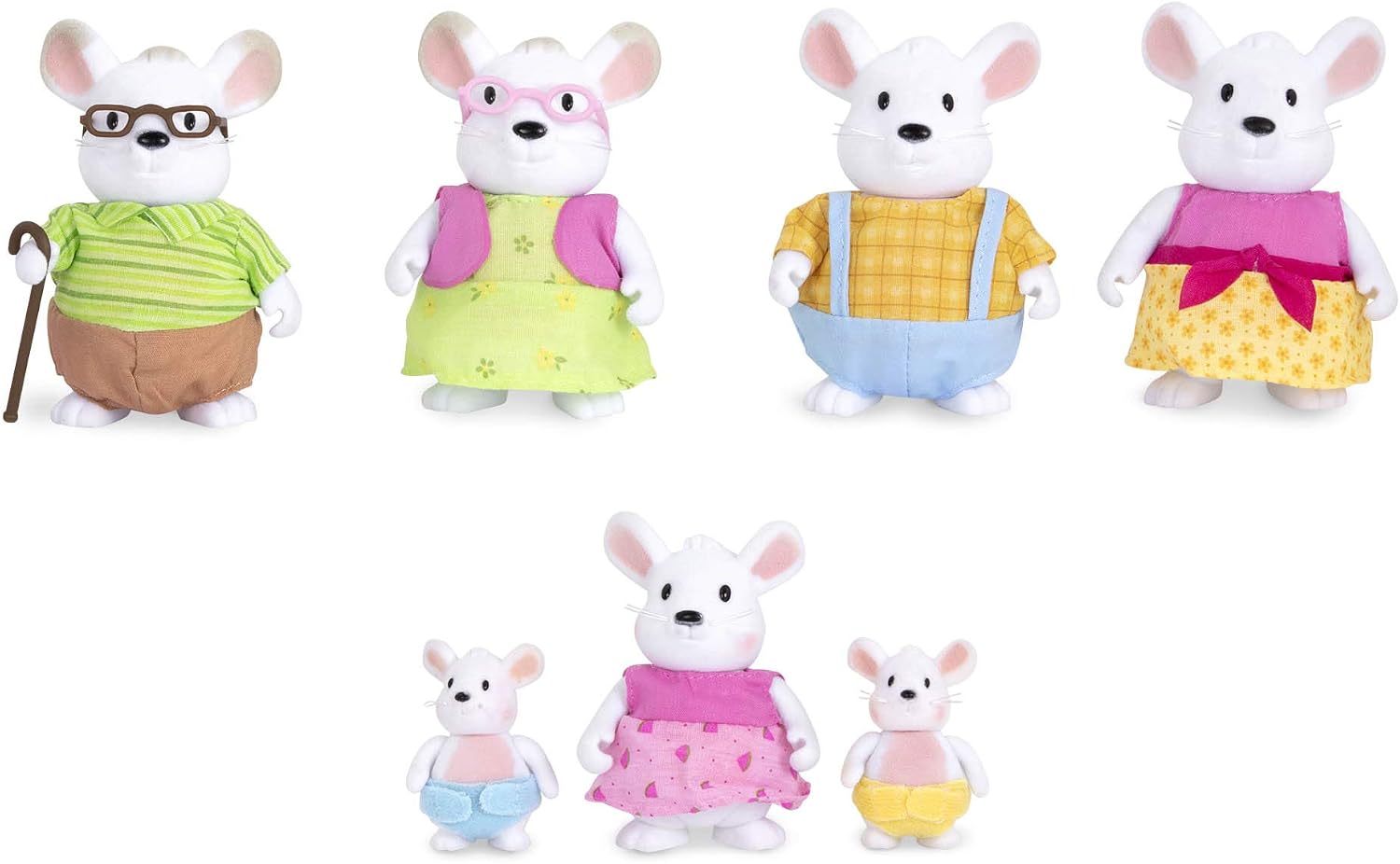 Li'l Woodzeez, The Buster Bear Family, Set of 7 Collectible Posable Bear Figures, Pretend Play Doll Figures, 3+ Years - Image 3