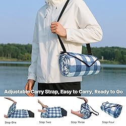 TigeJoy Extra Large Picnic Blanket Waterproof