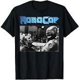RoboCop And Clarence Boddicker Portrait Logo T-Shirt