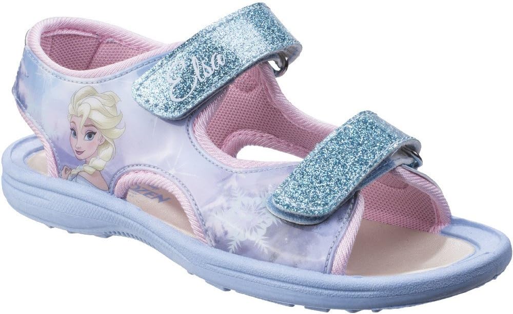 Girls Elsa Glitter Lightweight Flexible Casual Sandals