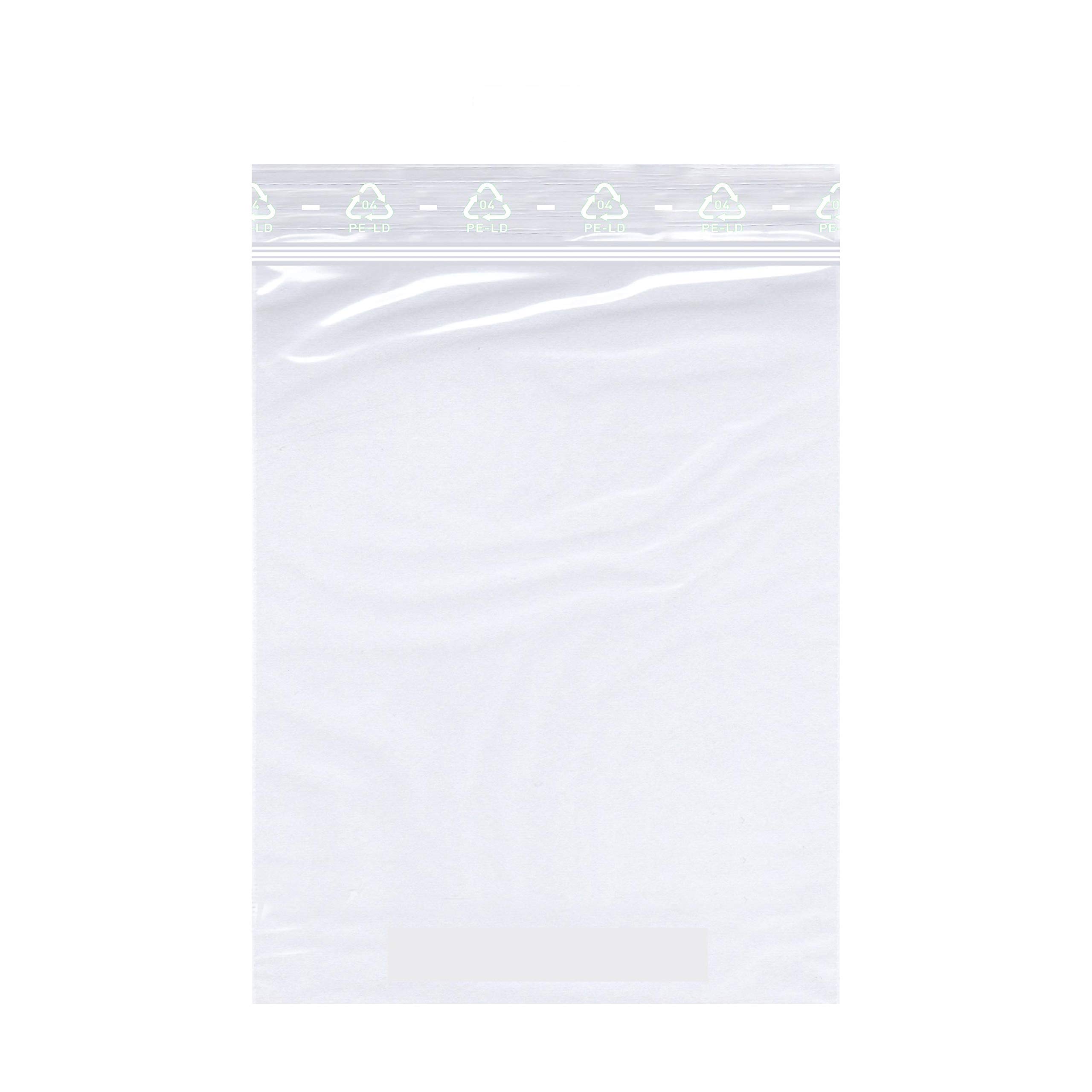 Pack of 100 Pressure Seal Bags 220 x 310 mm DIN A4 50 m Strong LDPE Transparent zer Bags Food Safe ZipLock Flat Bag Set by Smart PackTM