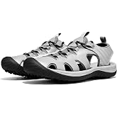 PGM Men's Waterproof Golf Sandals Closed Toe with Patented Anti-Slip Spikes | Breathable and Lightweight Summer Athletic Sport Sandals with Cushioned EVA Midsole for Golf Course and Driving Range