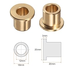 HARFINGTON 2pcs Flange Bearing Sleeve 12mm Bore