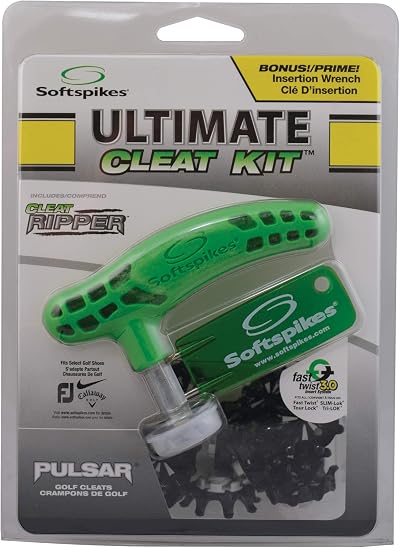SoftSpikes Pulsar Ultimate Cleat Golf Spikes Black White FTS 3.0 EU