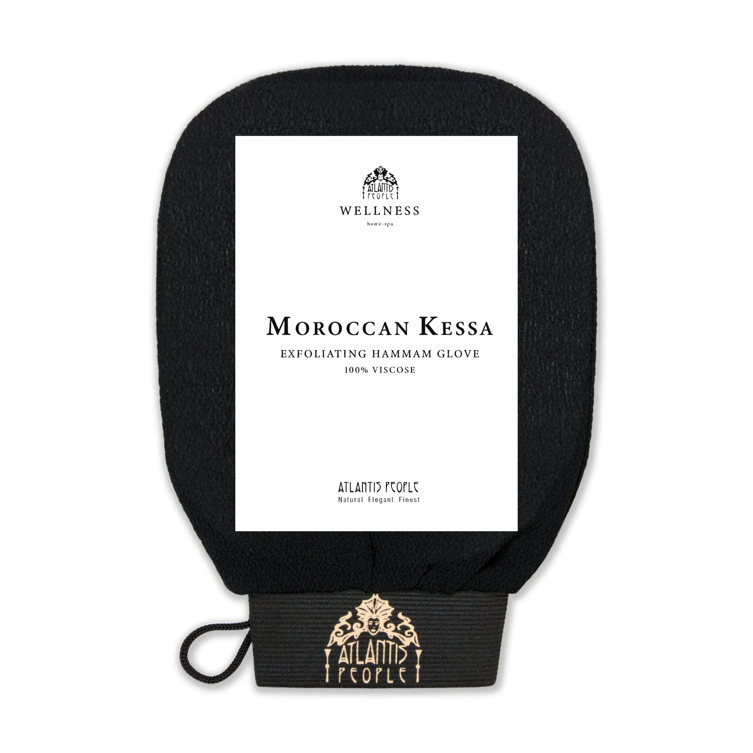 Atlantis People's Moroccan Exfoliating Glove - Body Scrubber & Exfoliating Mitt for Smoother Skin, Exfoliates Dead Skin Cells, Helps Even Skin Tone, Ideal for Self-Tan Removal & Keratosis Pilaris