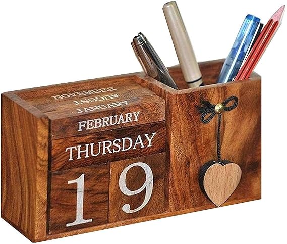 unfinished wood block calendar