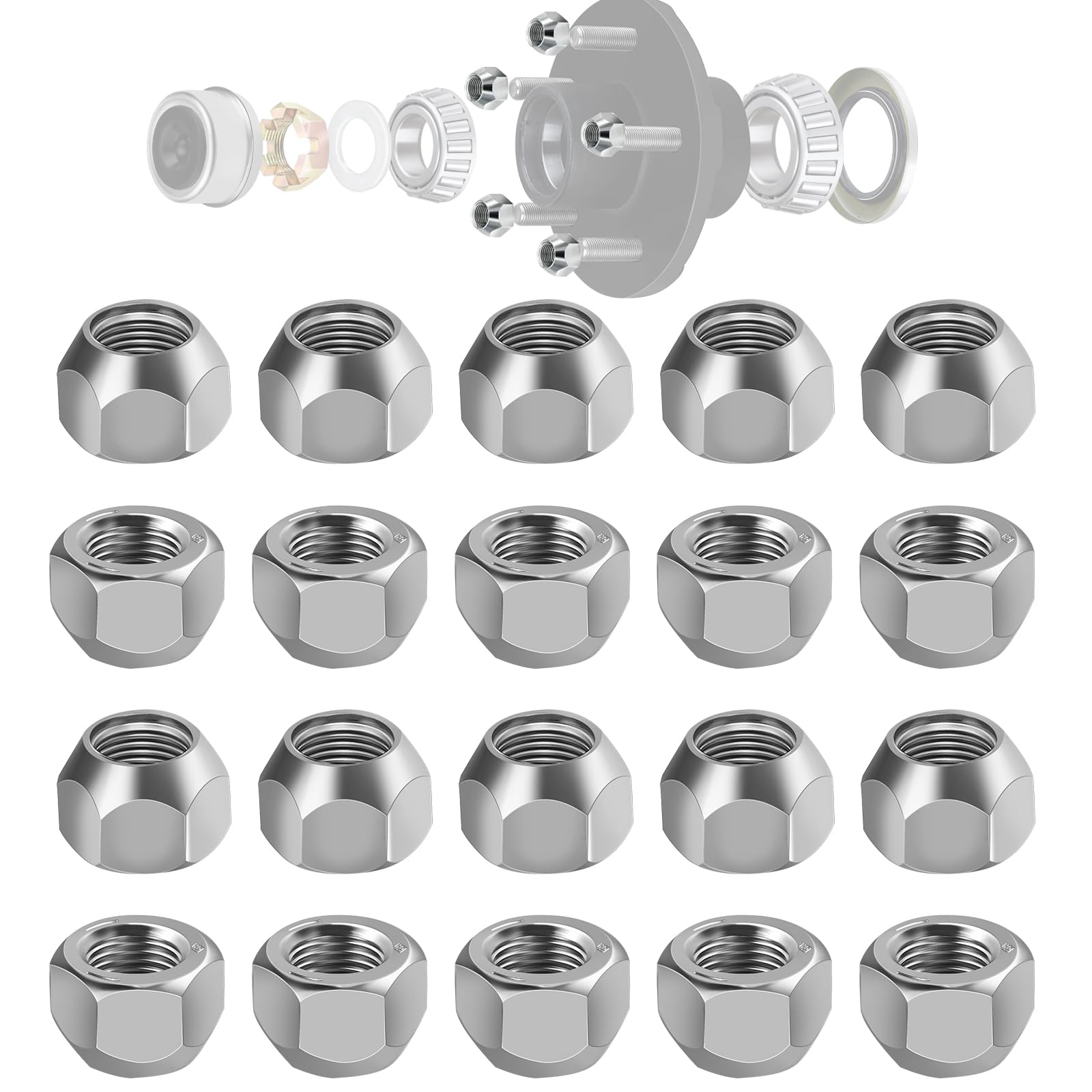 20 PCS 1/2-20" Trailer Wheel 509 Lug