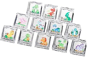 12PCS LED Glowing Ice Cubes Block for Bath Fun Cartoon Theme Light Up Toy Cube Family Holiday Activity Bath Tub Light Up Ice 