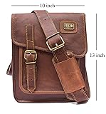 Pascado 13 inch genuine brown leather messenger